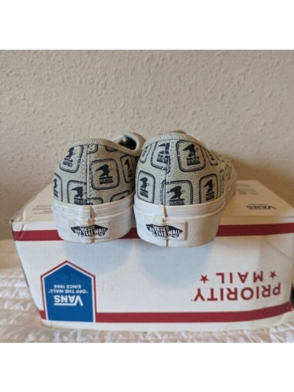 Vans USPS Postal Service Women Authentic Denim and White Eagle Rare Shoes 0826 - Picture 6 of 11